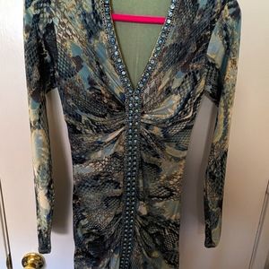 Sky Dress with rhinestones